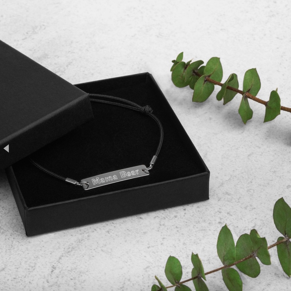 Mama Bear Sterling Silver Pendant Bracelet